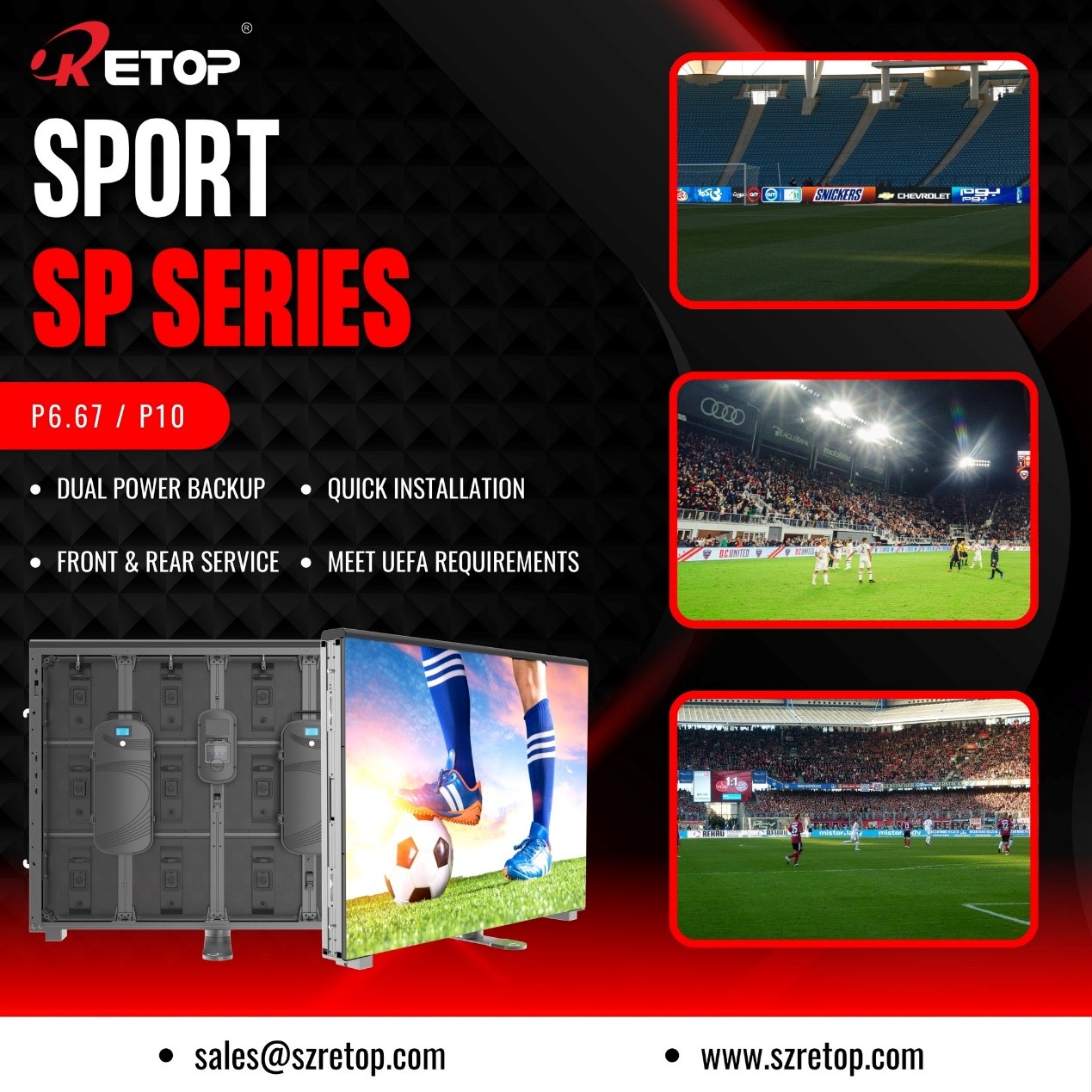 Applications of RETOP SP series in the sport event